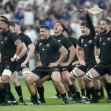 La Nouvelle Zélande et son célèbre haka lors du match d'ouverture perdu contre la France
